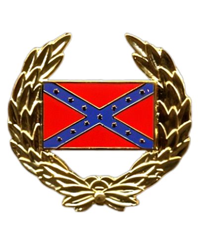 Confederate Battle Flag and wreath hat or lapel pin